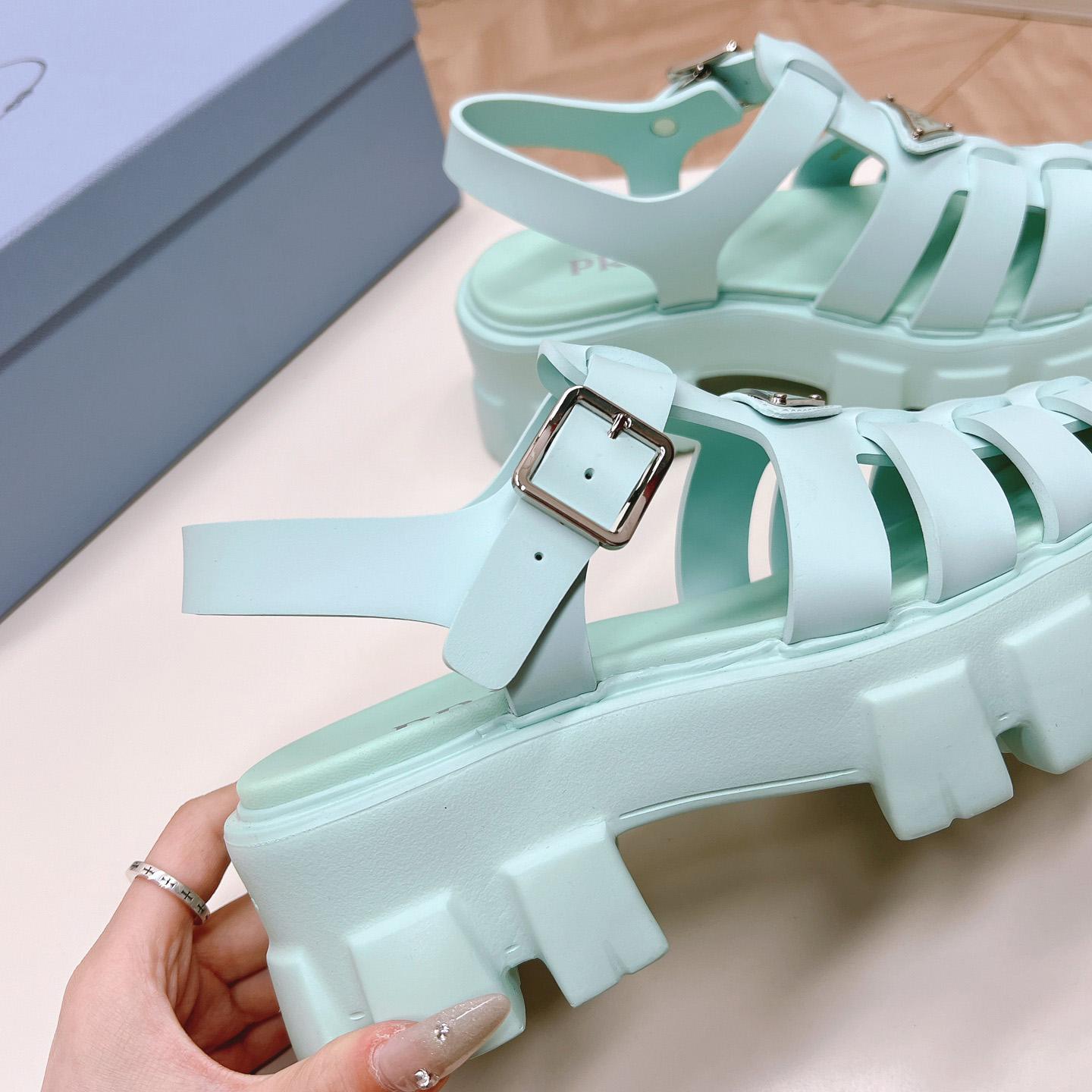 Prada Rubber Monolith Sandals - DopestKickz