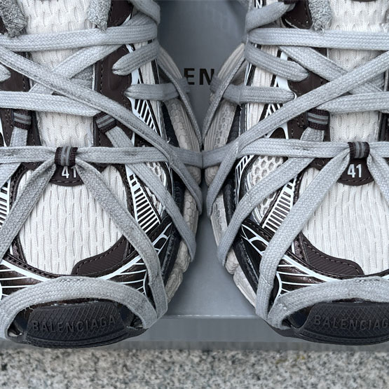 Balenciaga 3XL Extreme Lace Sneaker In Brown/ Grey And Beige - DopestKickz