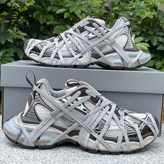 Balenciaga 3XL Extreme Lace Sneaker In Brown/ Grey And Beige - DopestKickz