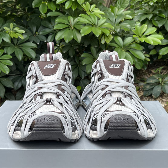 Balenciaga 3XL Extreme Lace Sneaker In Brown/ Grey And Beige - DopestKickz