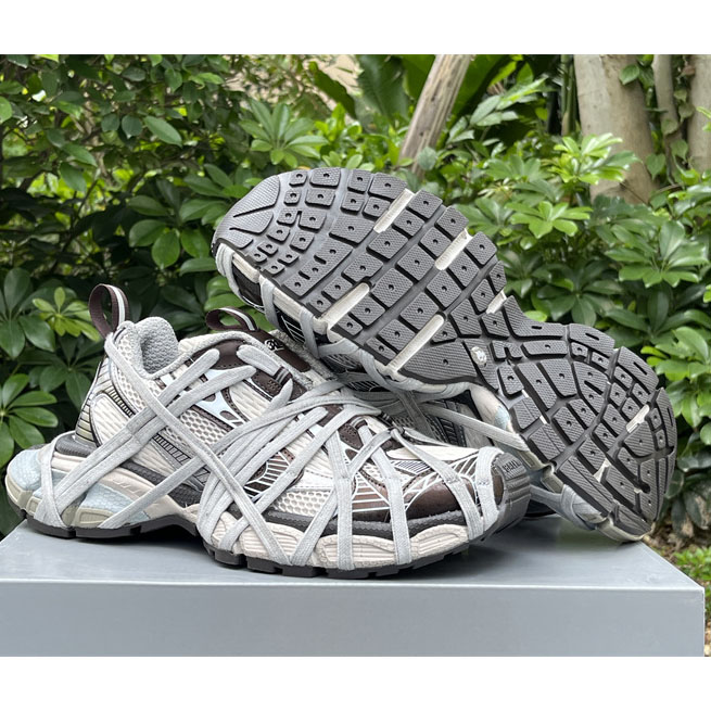 Balenciaga 3XL Extreme Lace Sneaker In Brown/ Grey And Beige - DopestKickz