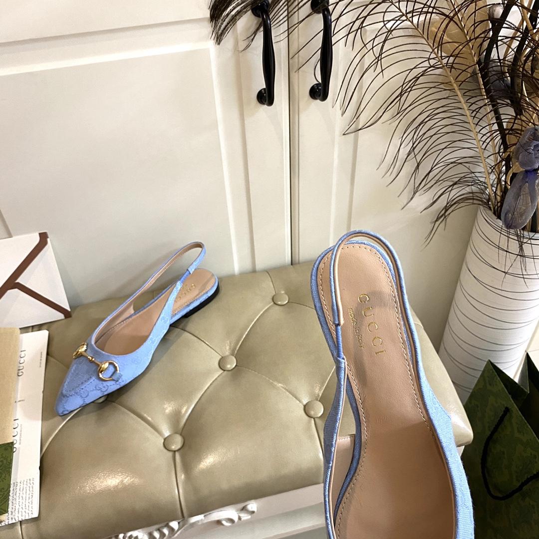 Gucci Women's Horsebit Slingback Ballet Flat - DopestKickz