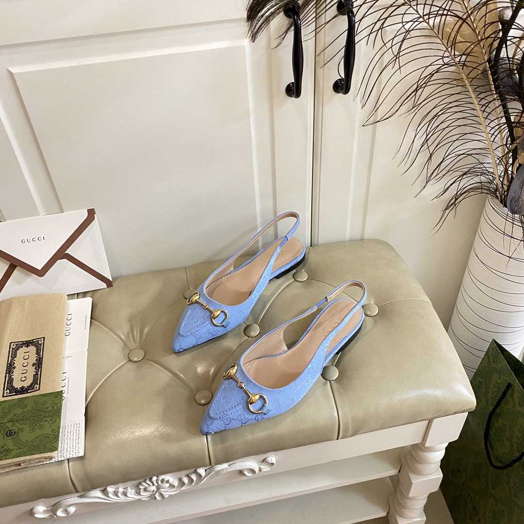 Gucci Women's Horsebit Slingback Ballet Flat - DopestKickz