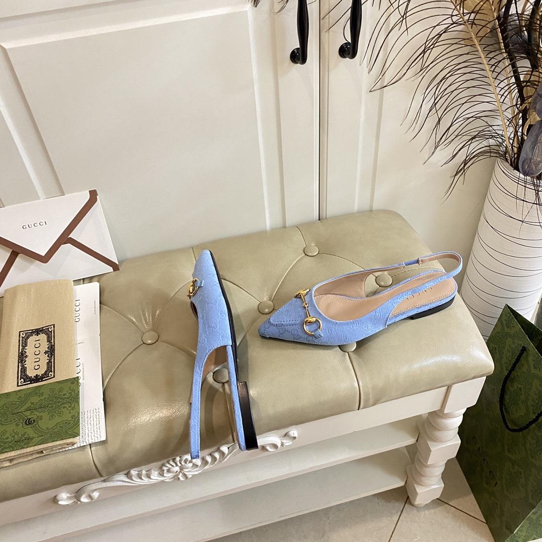 Gucci Women's Horsebit Slingback Ballet Flat - DopestKickz