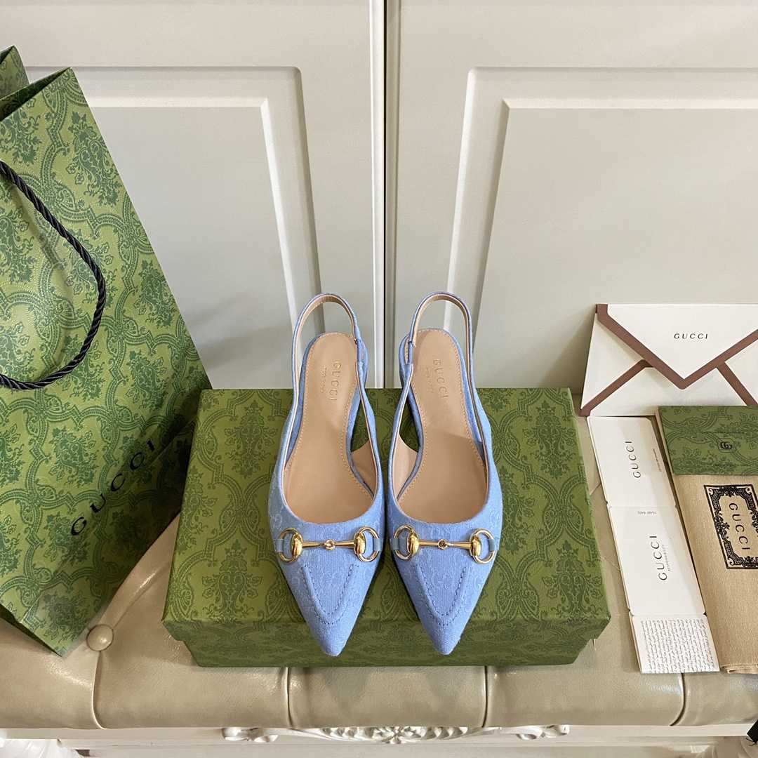 Gucci Women's Horsebit Slingback Ballet Flat - DopestKickz