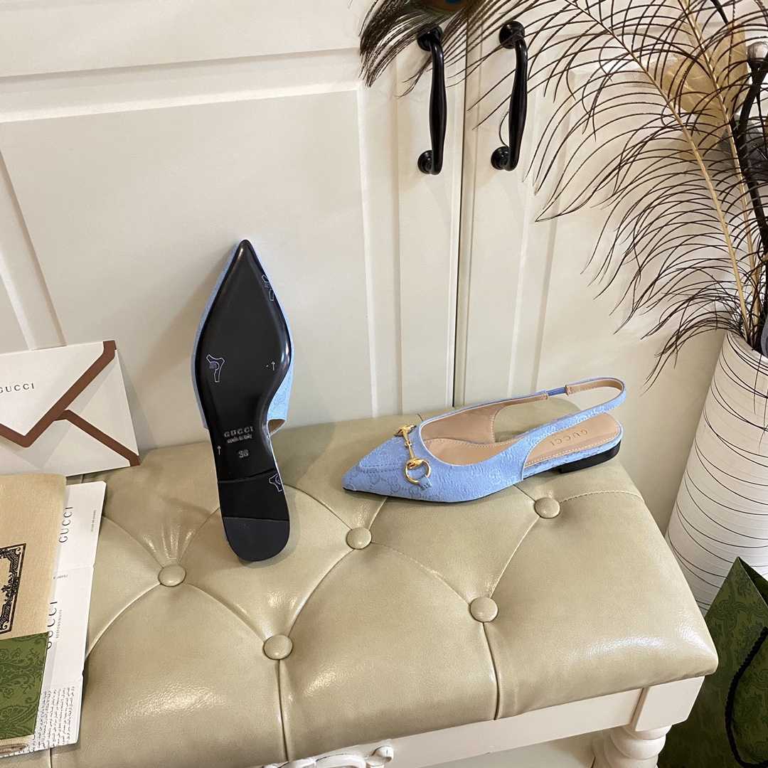 Gucci Women's Horsebit Slingback Ballet Flat - DopestKickz