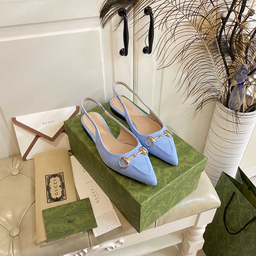 Gucci Women's Horsebit Slingback Ballet Flat - DopestKickz