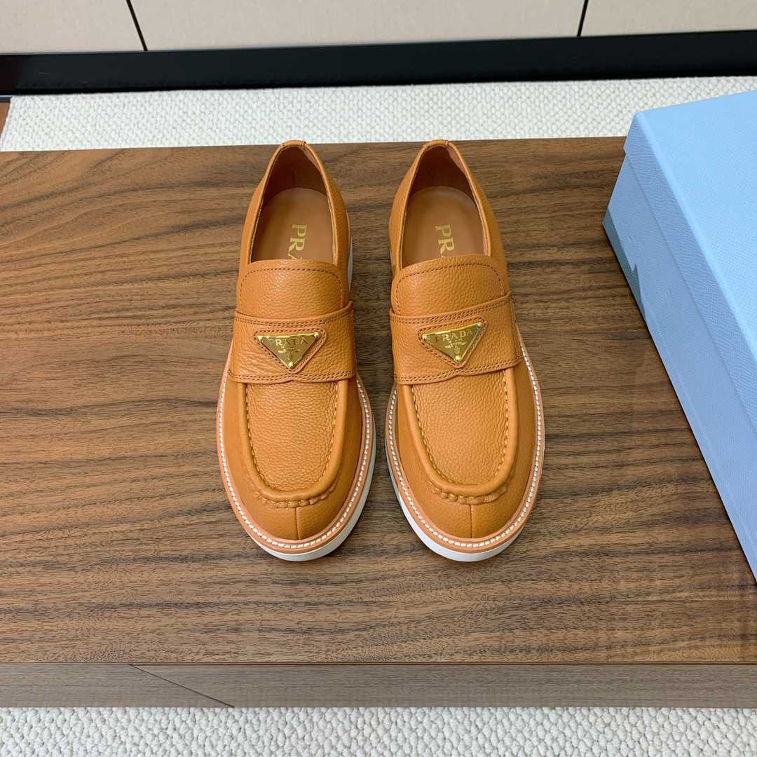 Prada Logo Leather Loafers  - DopestKickz