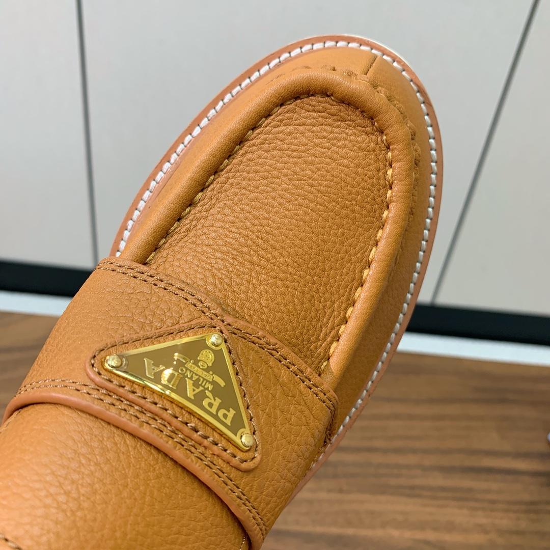 Prada Logo Leather Loafers  - DopestKickz