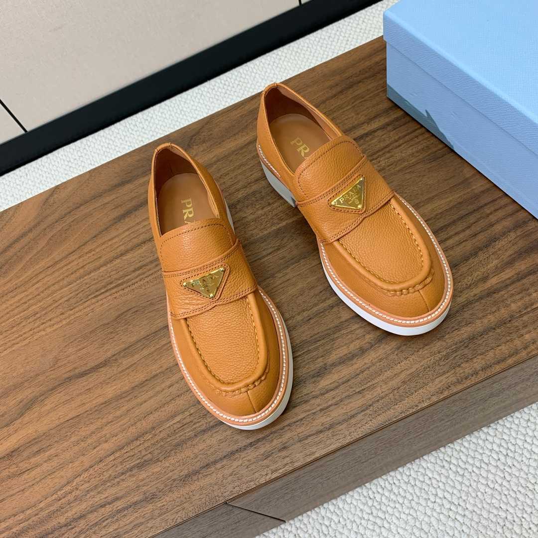 Prada Logo Leather Loafers  - DopestKickz