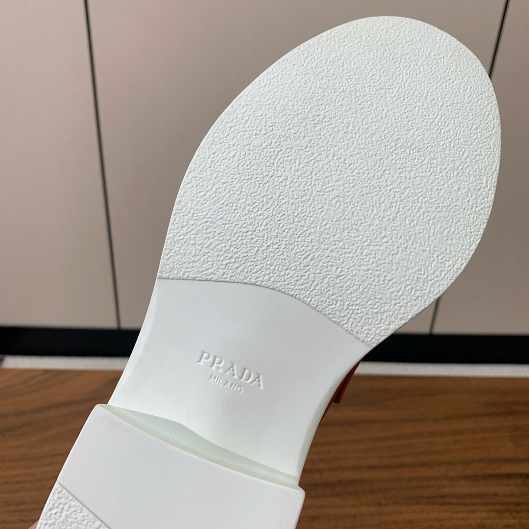 Prada Logo Leather Loafers  - DopestKickz