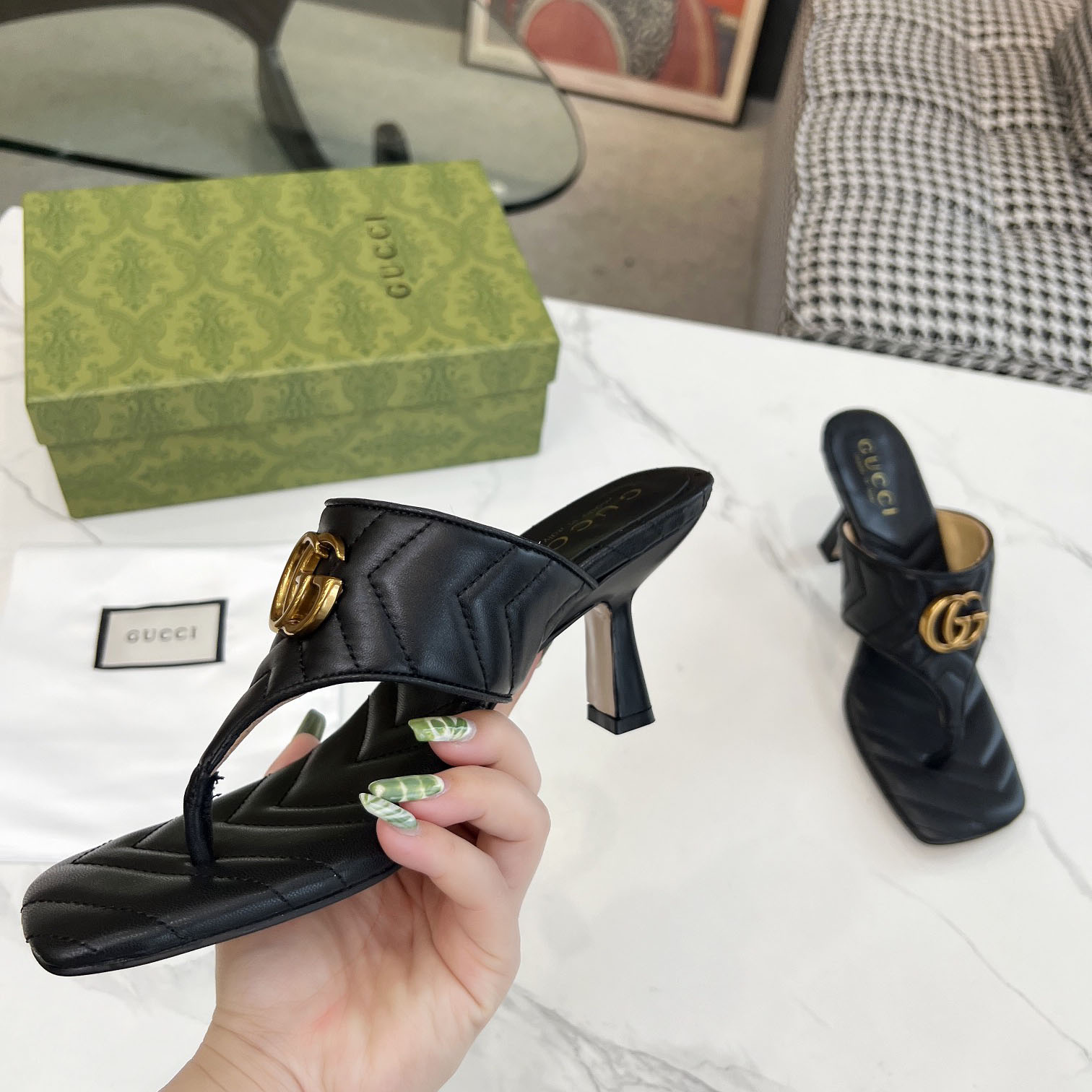 Gucci Women's Double G thong sandal - DopestKickz