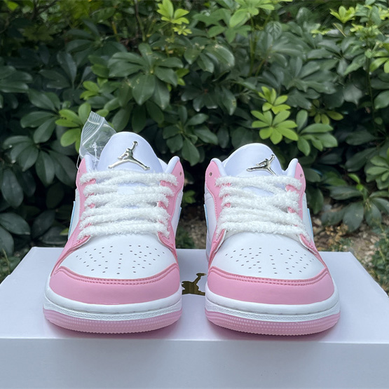 Jordan Air Jordan 1 LOW “White/Pink Foam/Glacier Blue  Sneaker    HM3706-141 - DopestKickz