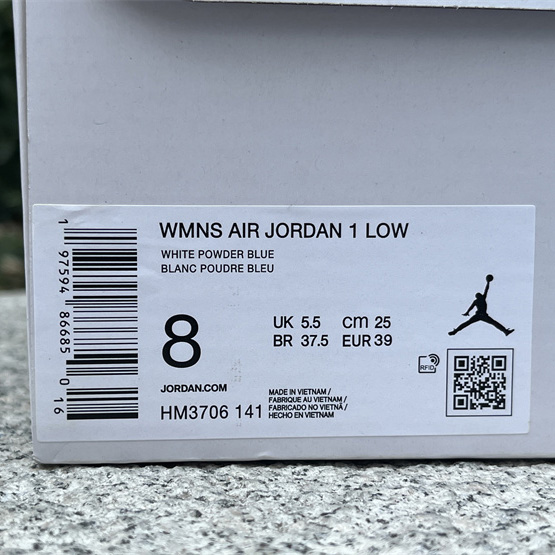 Jordan Air Jordan 1 LOW “White/Pink Foam/Glacier Blue  Sneaker    HM3706-141 - DopestKickz