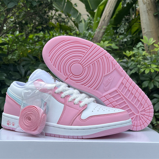 Jordan Air Jordan 1 LOW “White/Pink Foam/Glacier Blue  Sneaker    HM3706-141 - DopestKickz