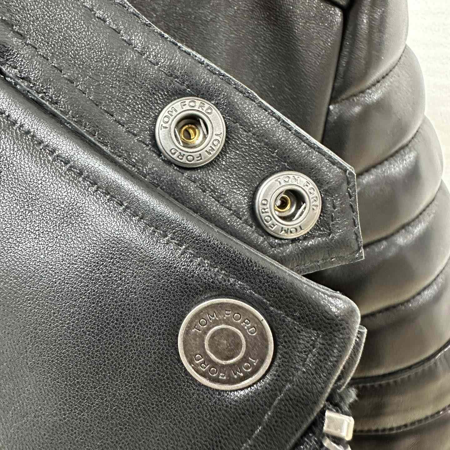 Tom Ford Grain Leather Zip Biker - DopestKickz