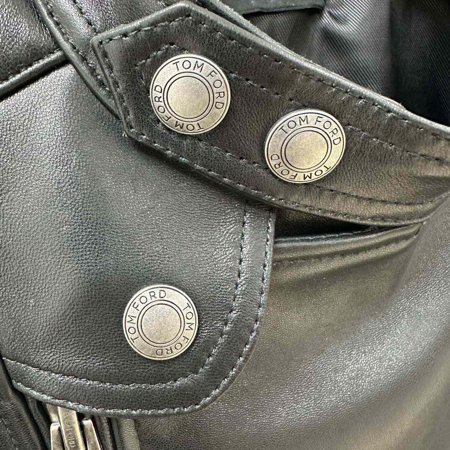 Tom Ford Grain Leather Zip Biker - DopestKickz