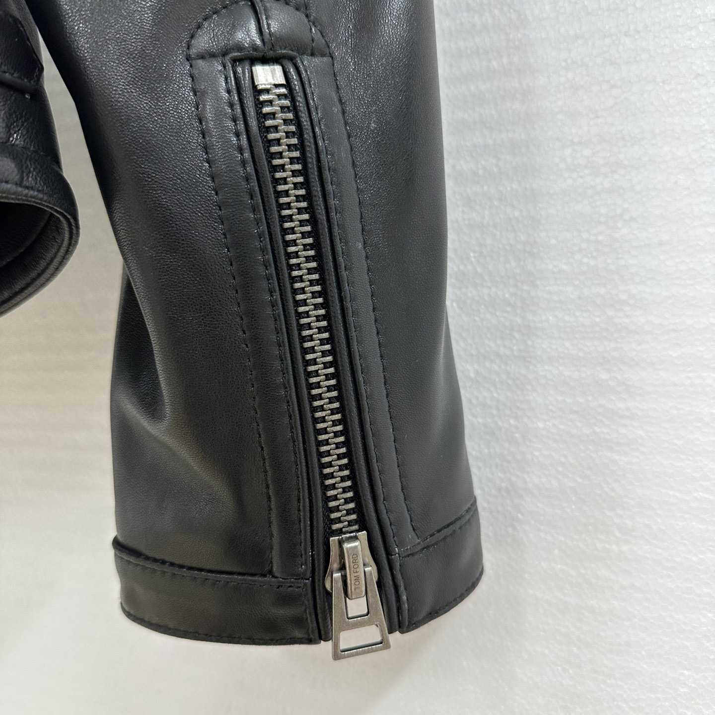 Tom Ford Grain Leather Zip Biker - DopestKickz