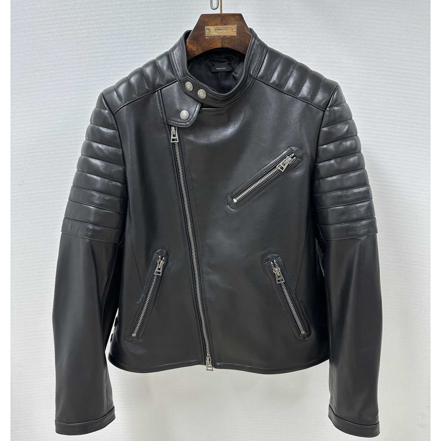 Tom Ford Grain Leather Zip Biker - DopestKickz