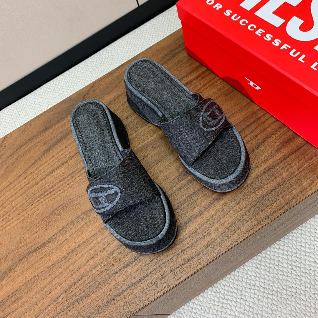 Diesel Sa-Oval D Pf W Denim Sandals - DopestKickz