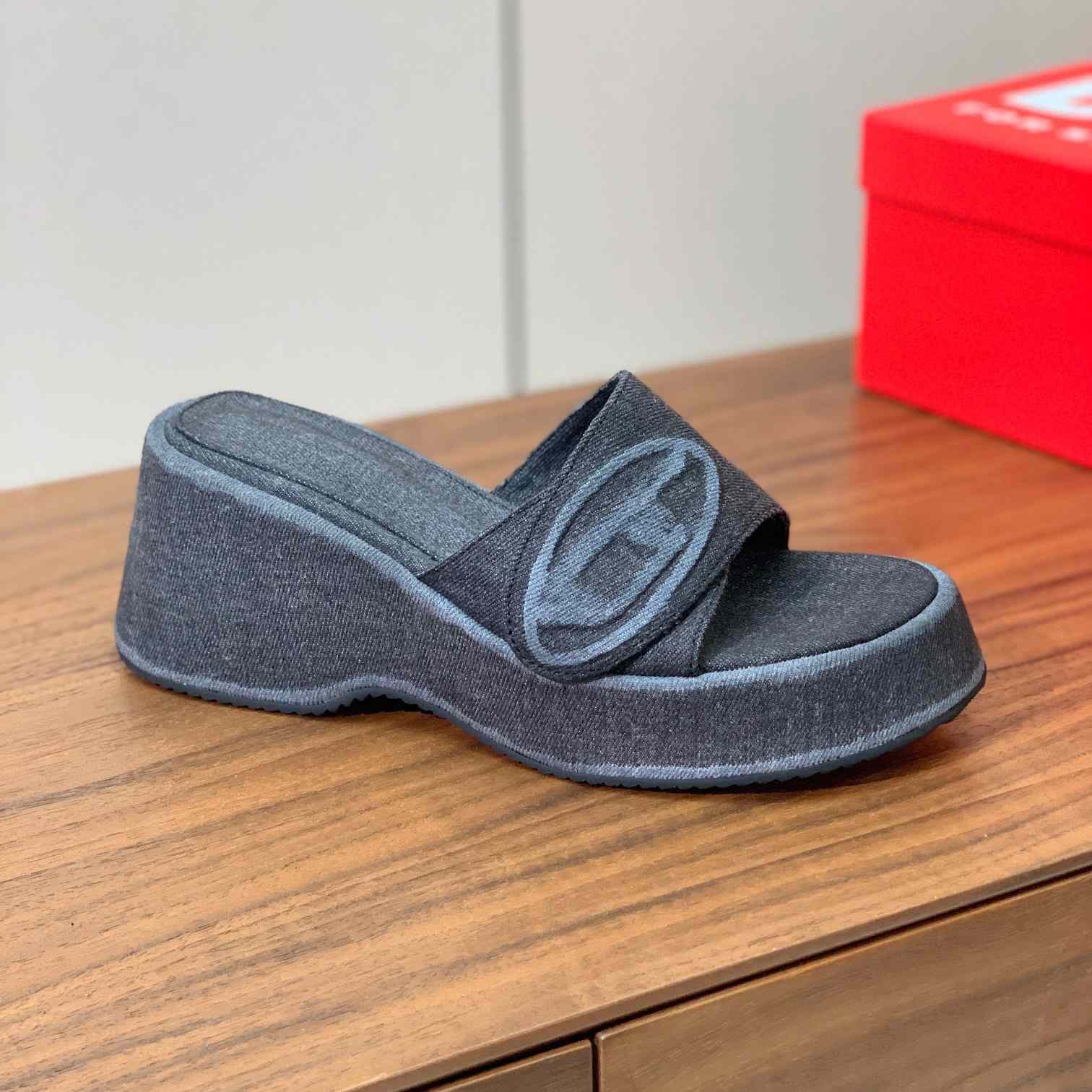 Diesel Sa-Oval D Pf W Denim Sandals - DopestKickz