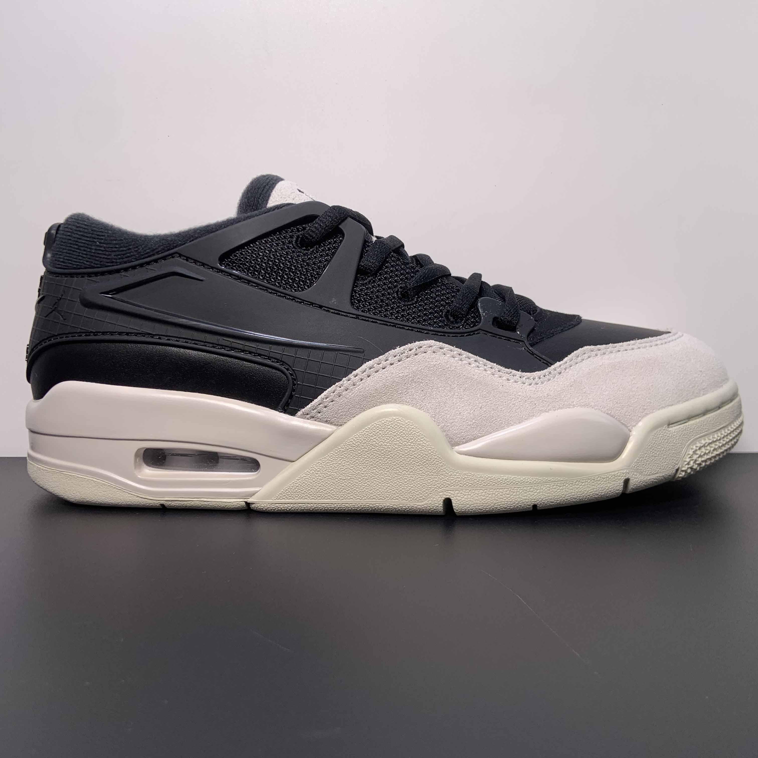 Jordan 4 Black/Light Bone-Dark Grey Sneakers     FQ7939-001 - DopestKickz
