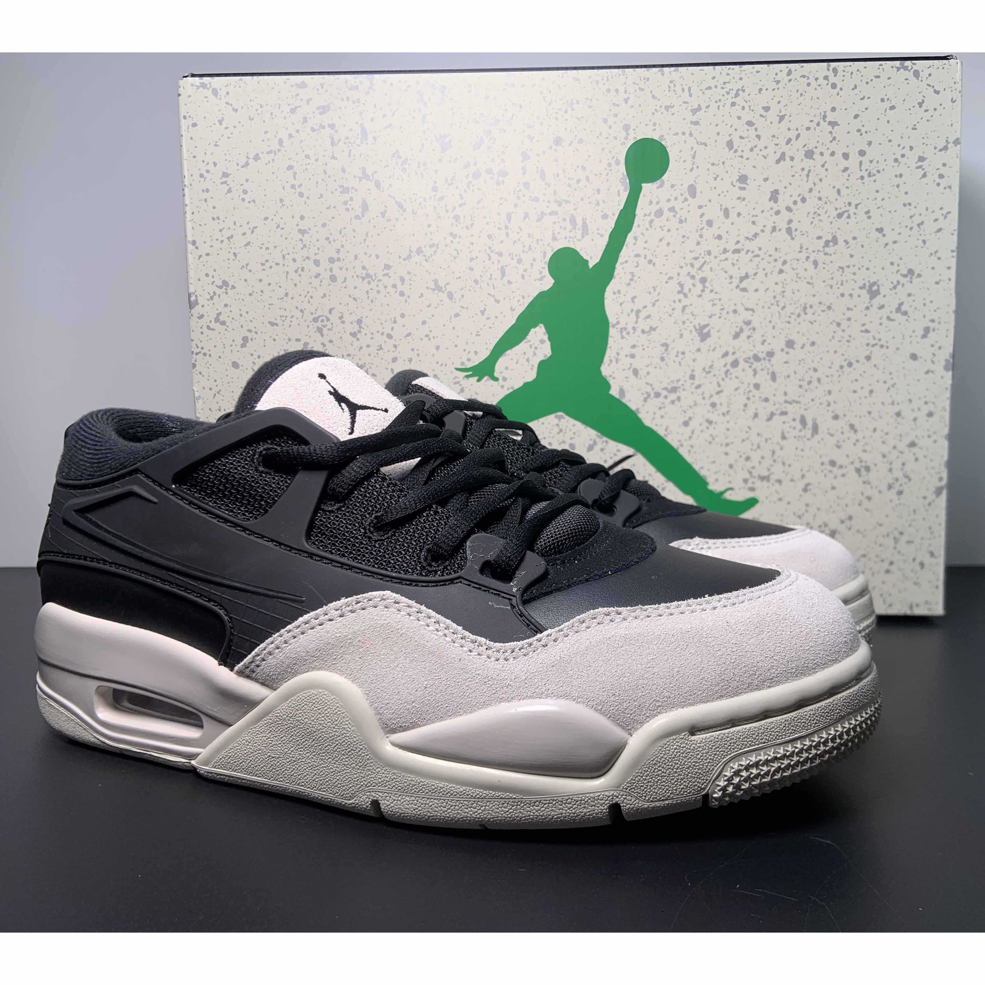 Jordan 4 Black/Light Bone-Dark Grey Sneakers     FQ7939-001 - DopestKickz