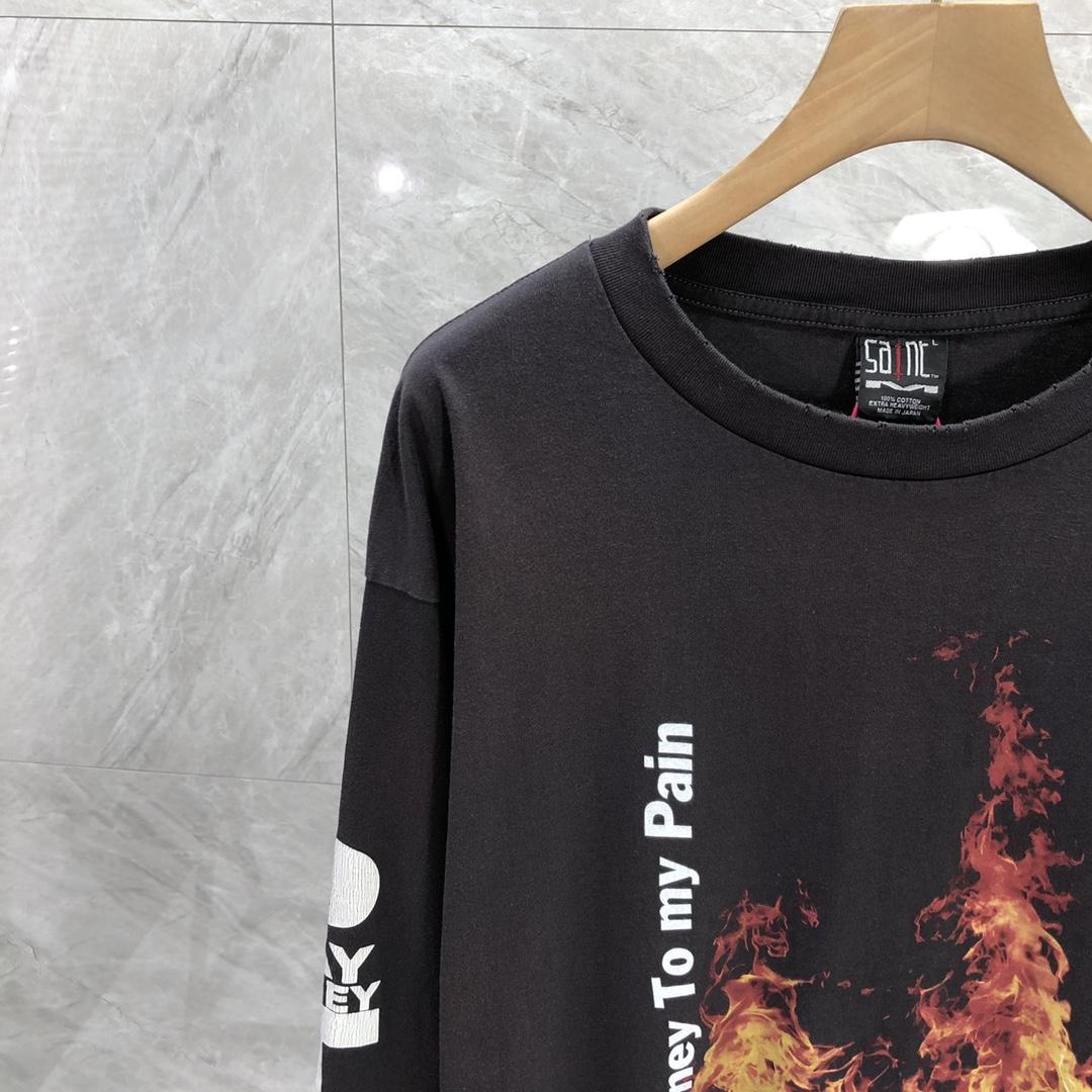 Saint Michael x Pay Money To My Pain Long Sleeve Tee Black - DopestKickz