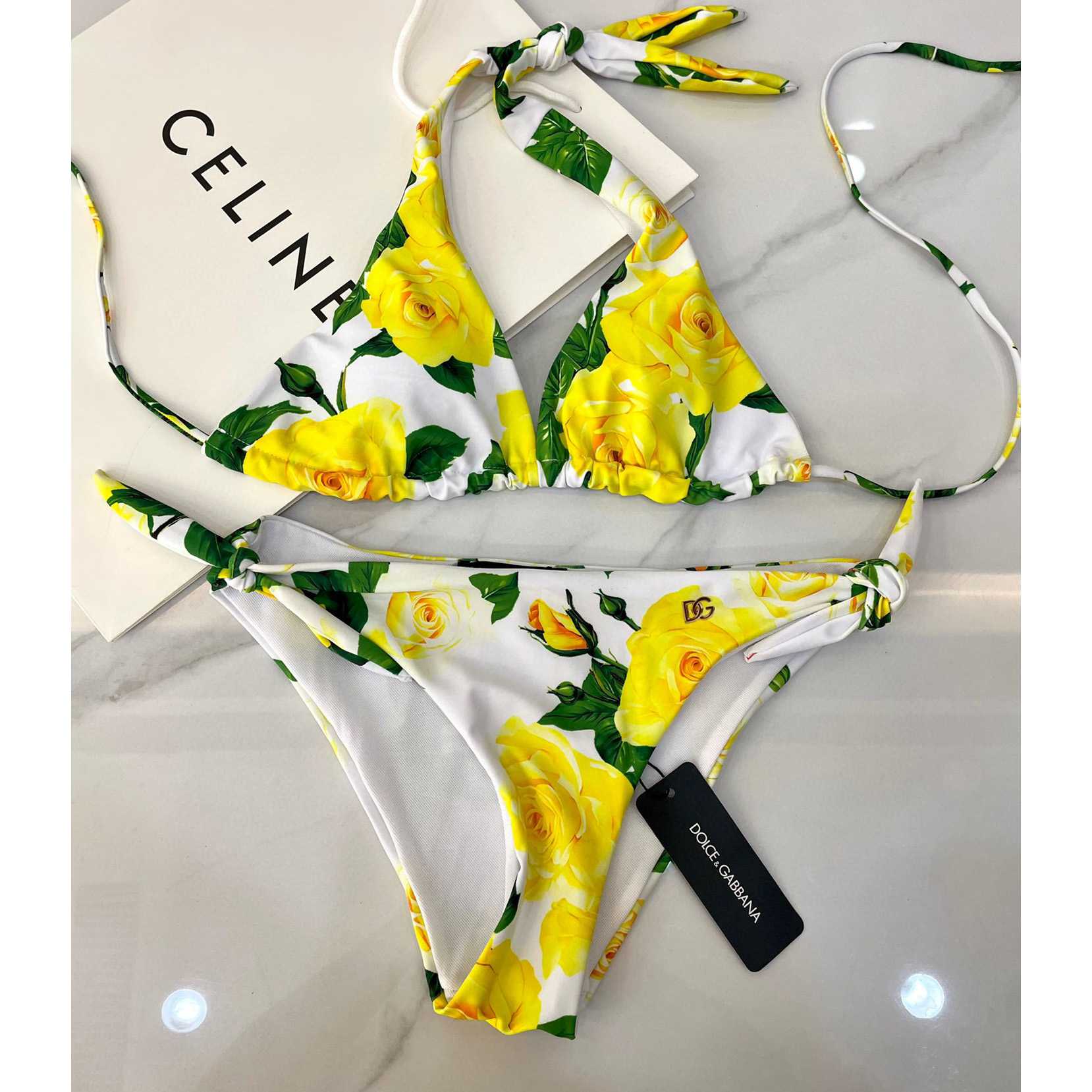 Dolce & Gabbana Women's Yellow One-Piece - DopestKickz