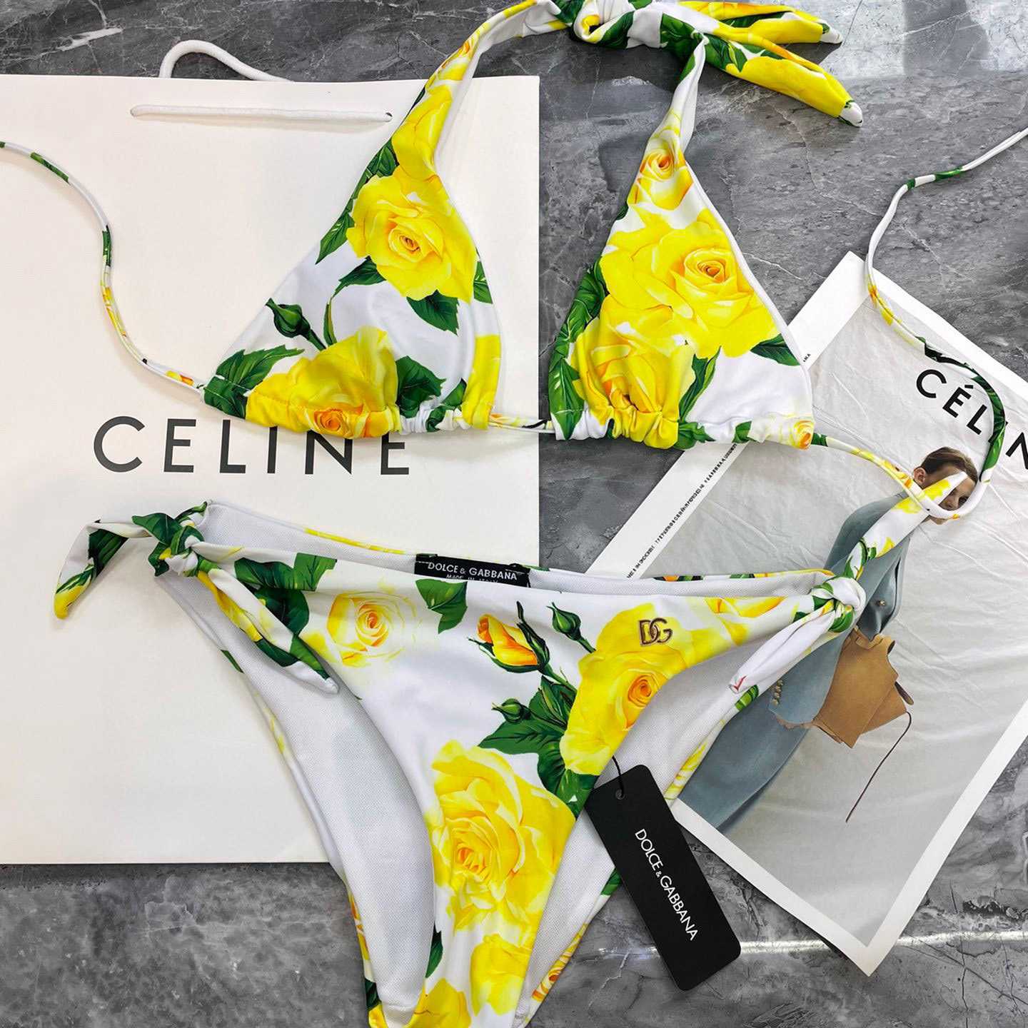 Dolce & Gabbana Women's Yellow One-Piece - DopestKickz