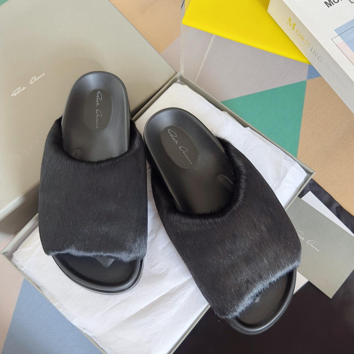 Rick Owens Slide In Black - DopestKickz