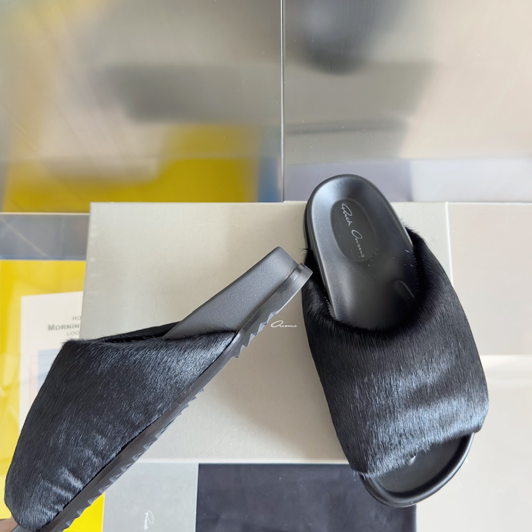 Rick Owens Slide In Black - DopestKickz