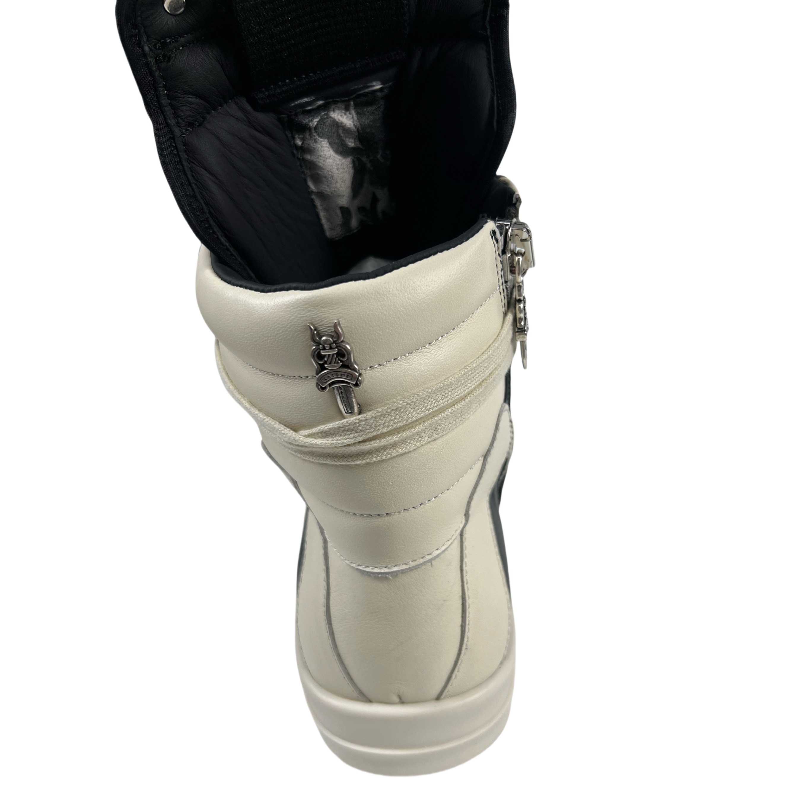 Chrome Hearts x Rick Owens Geobasket High 'Black' - DopestKickz