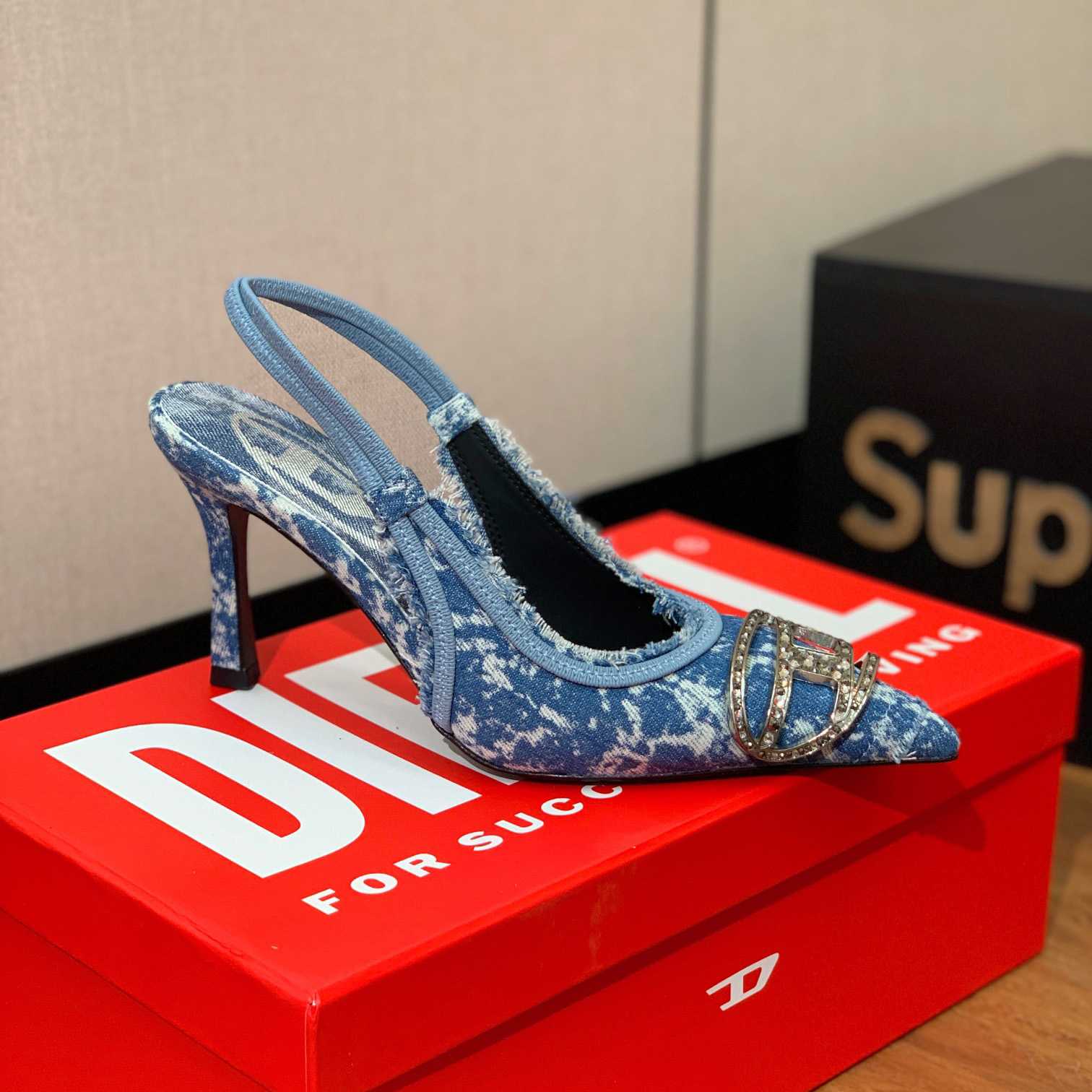 Diesel Blue D-Venus SB Heels - DopestKickz