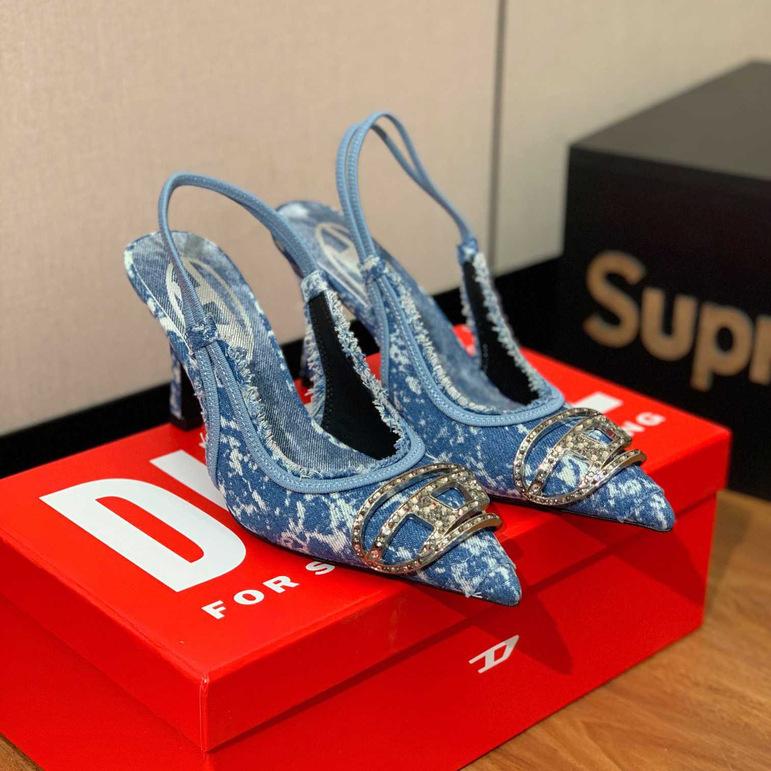 Diesel Blue D-Venus SB Heels - DopestKickz
