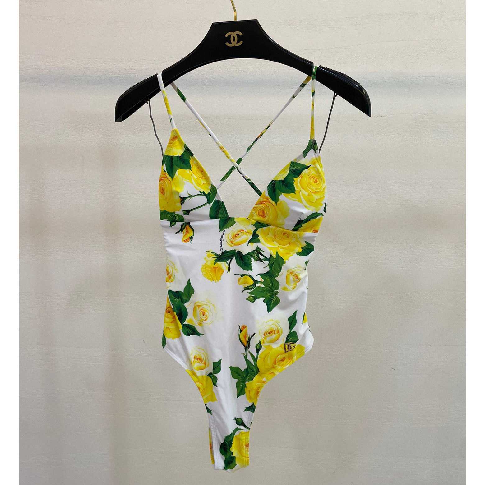 Dolce & Gabbana Women's Yellow One-Piece - DopestKickz
