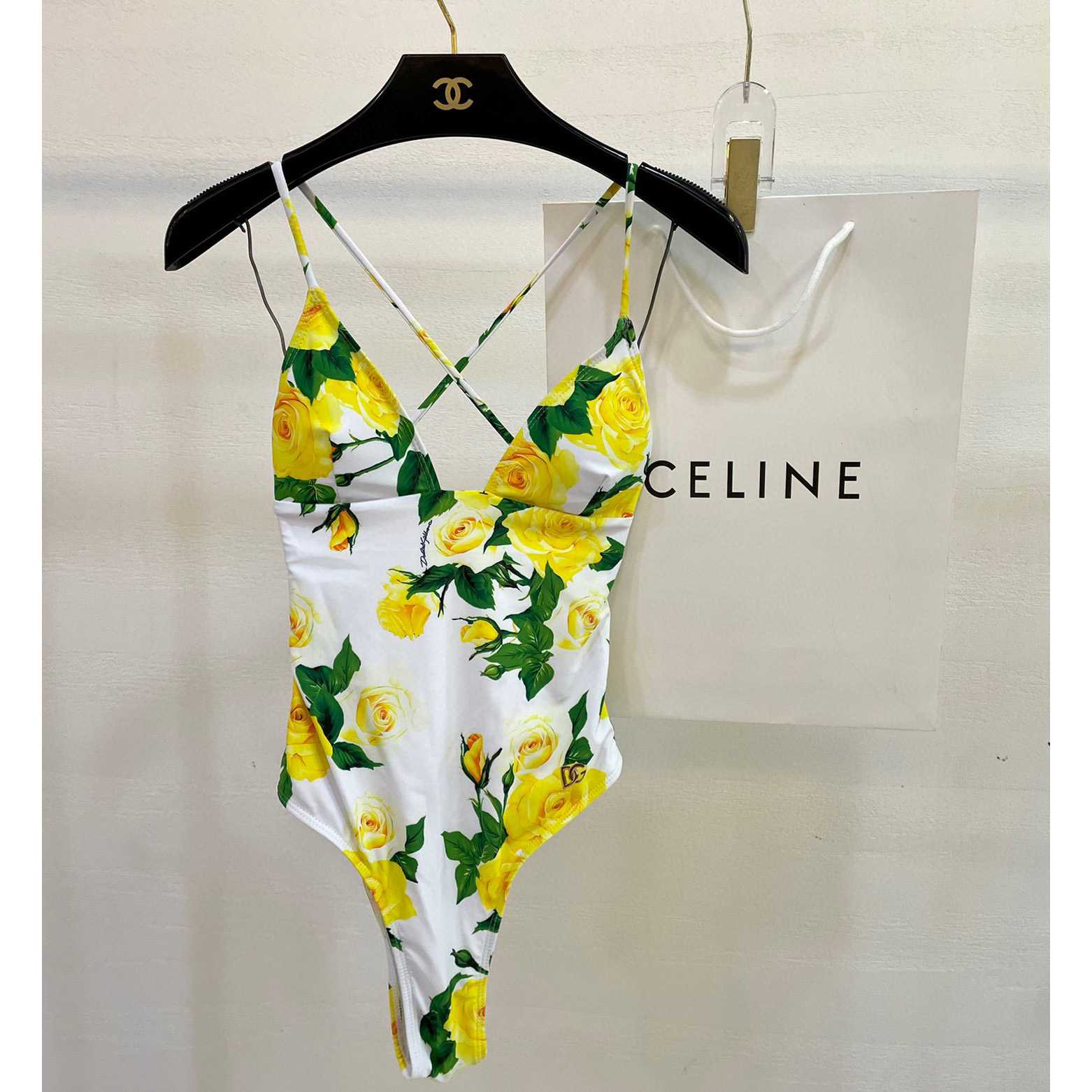 Dolce & Gabbana Women's Yellow One-Piece - DopestKickz