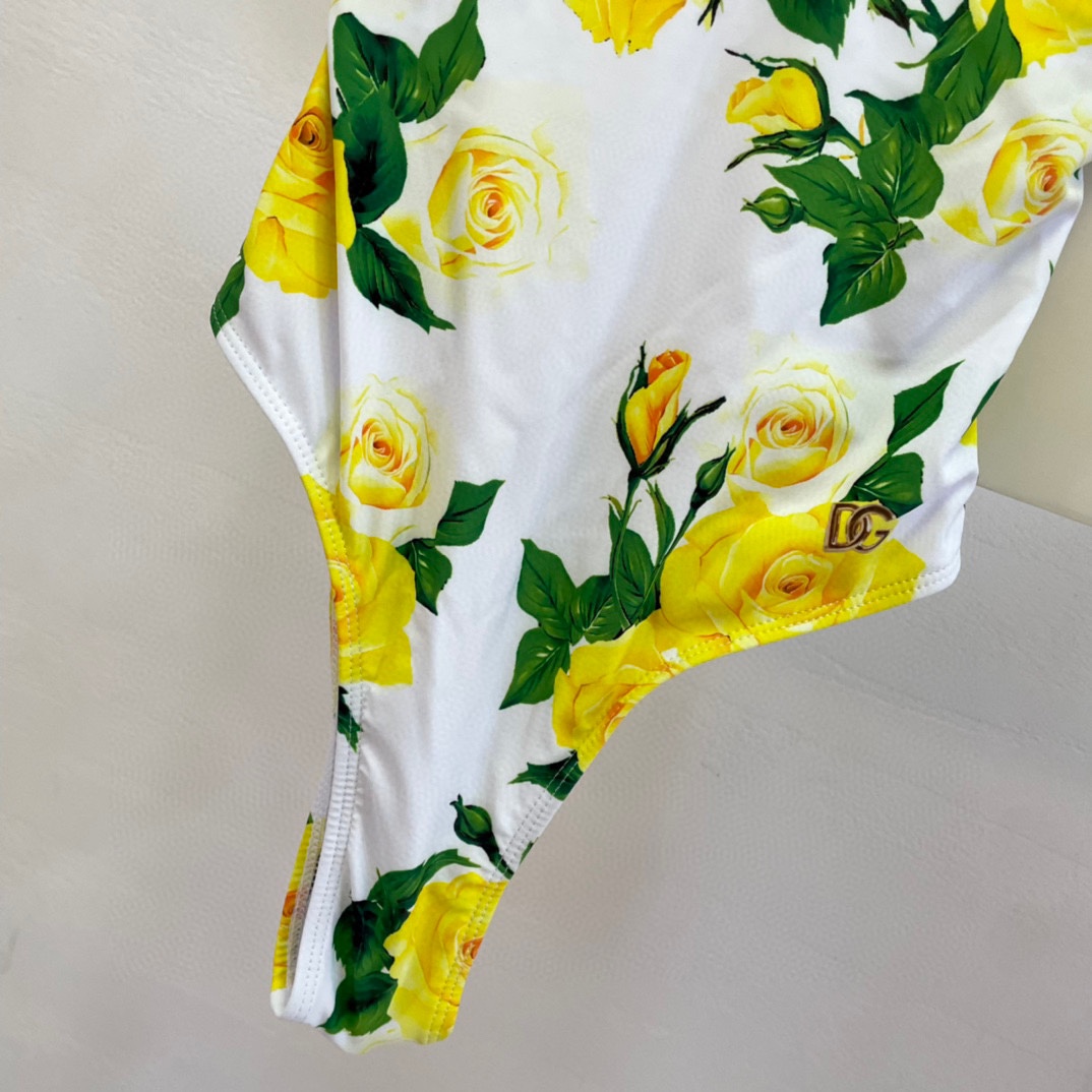 Dolce & Gabbana Women's Yellow One-Piece - DopestKickz