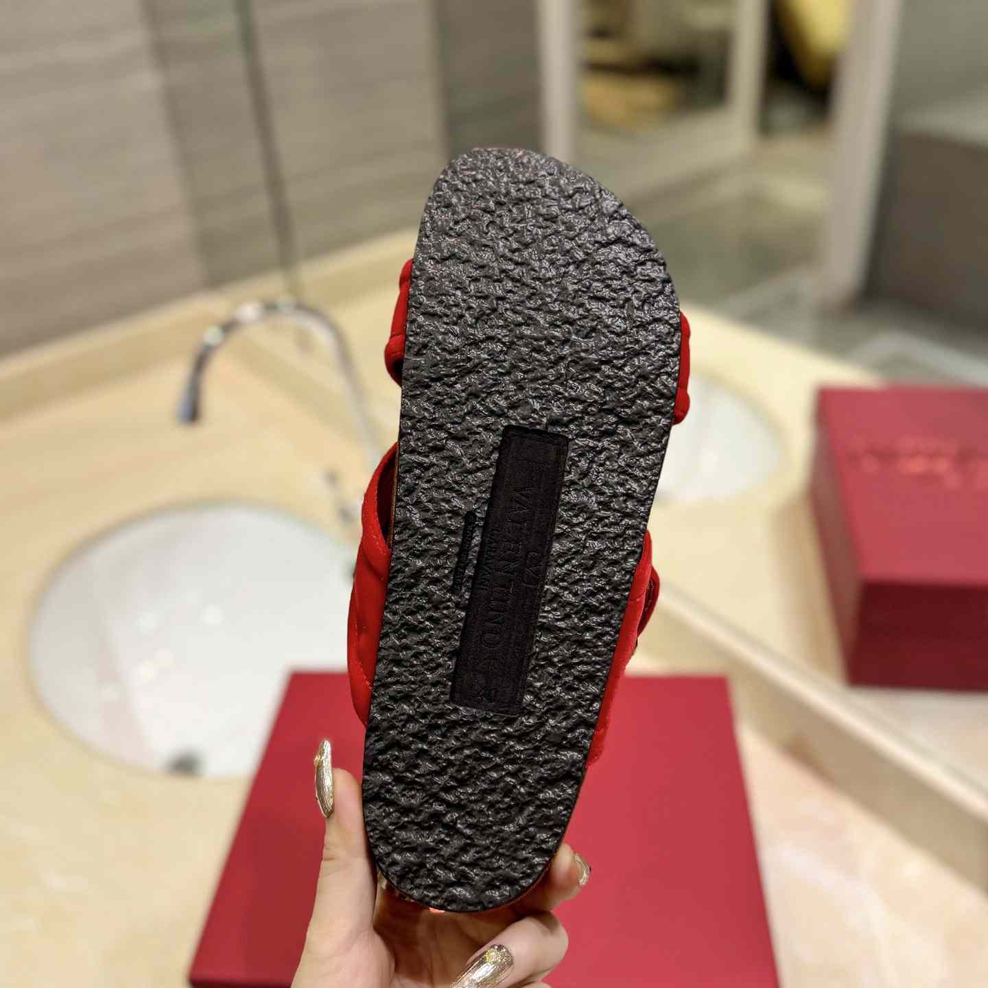 Valenti Fussfriend Velvet Slide Sandal  - DopestKickz