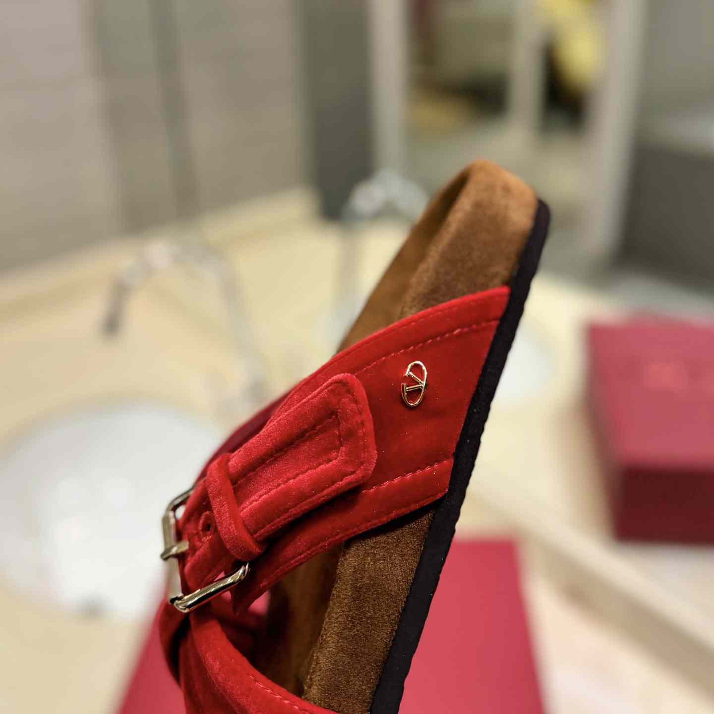 Valenti Fussfriend Velvet Slide Sandal  - DopestKickz