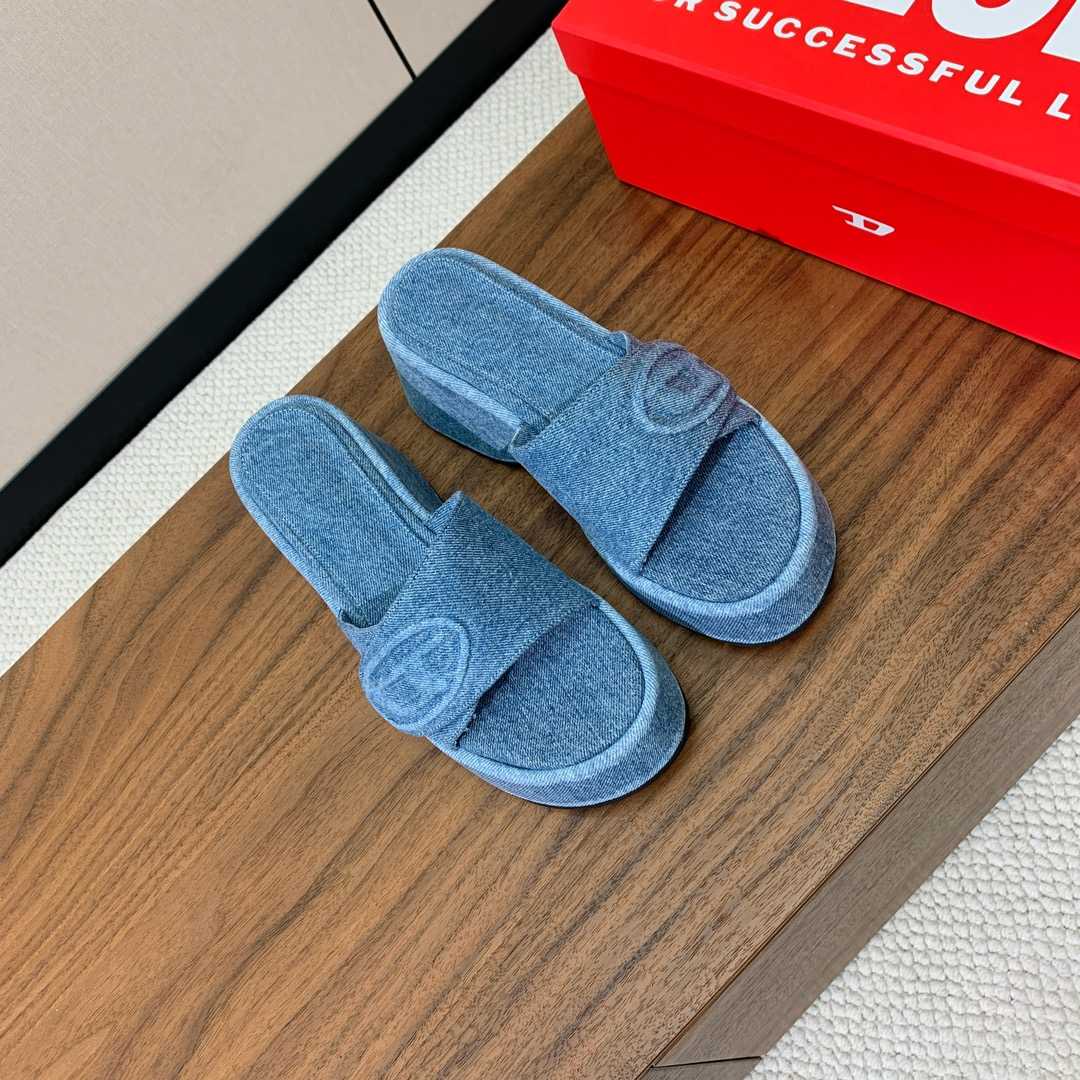 Diesel Sa-Oval D Pf W Denim Sandals - DopestKickz