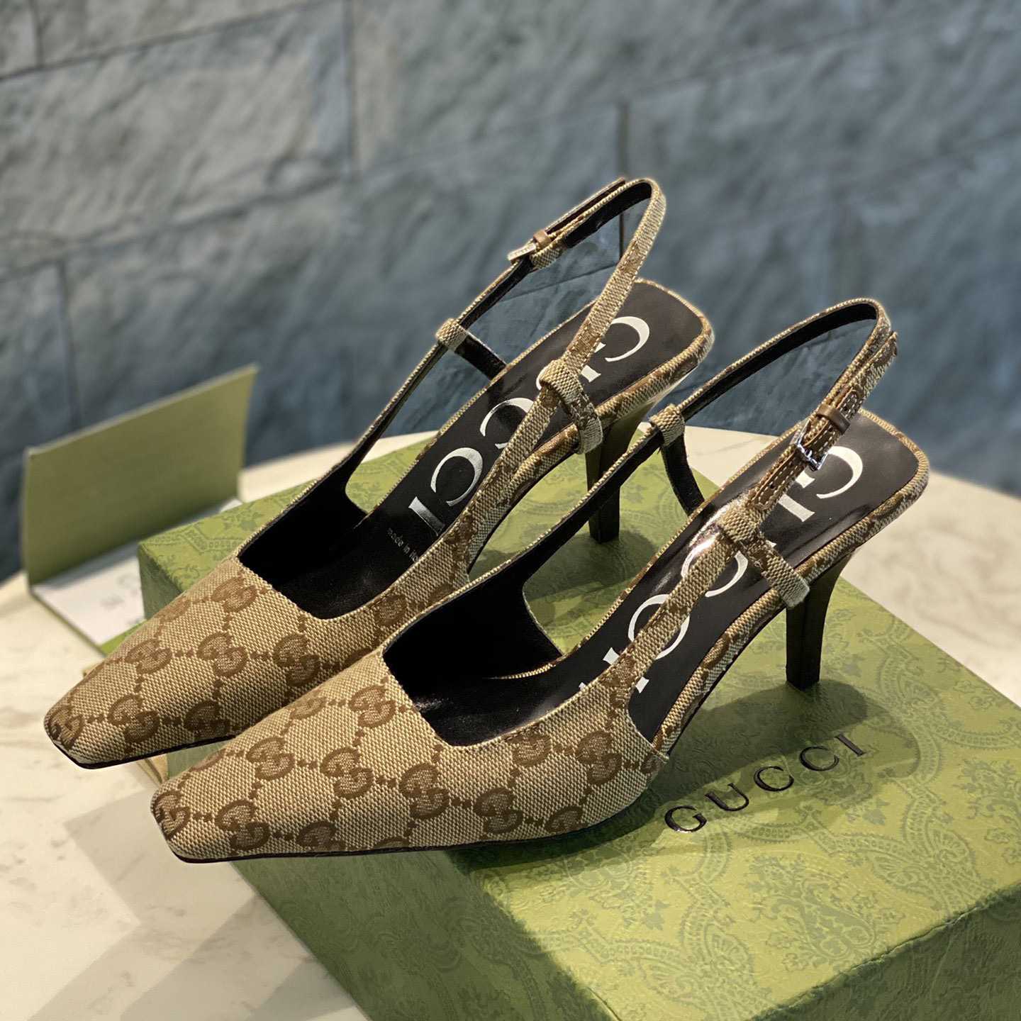 Gucci Women's GG Slingback Pump  - DopestKickz