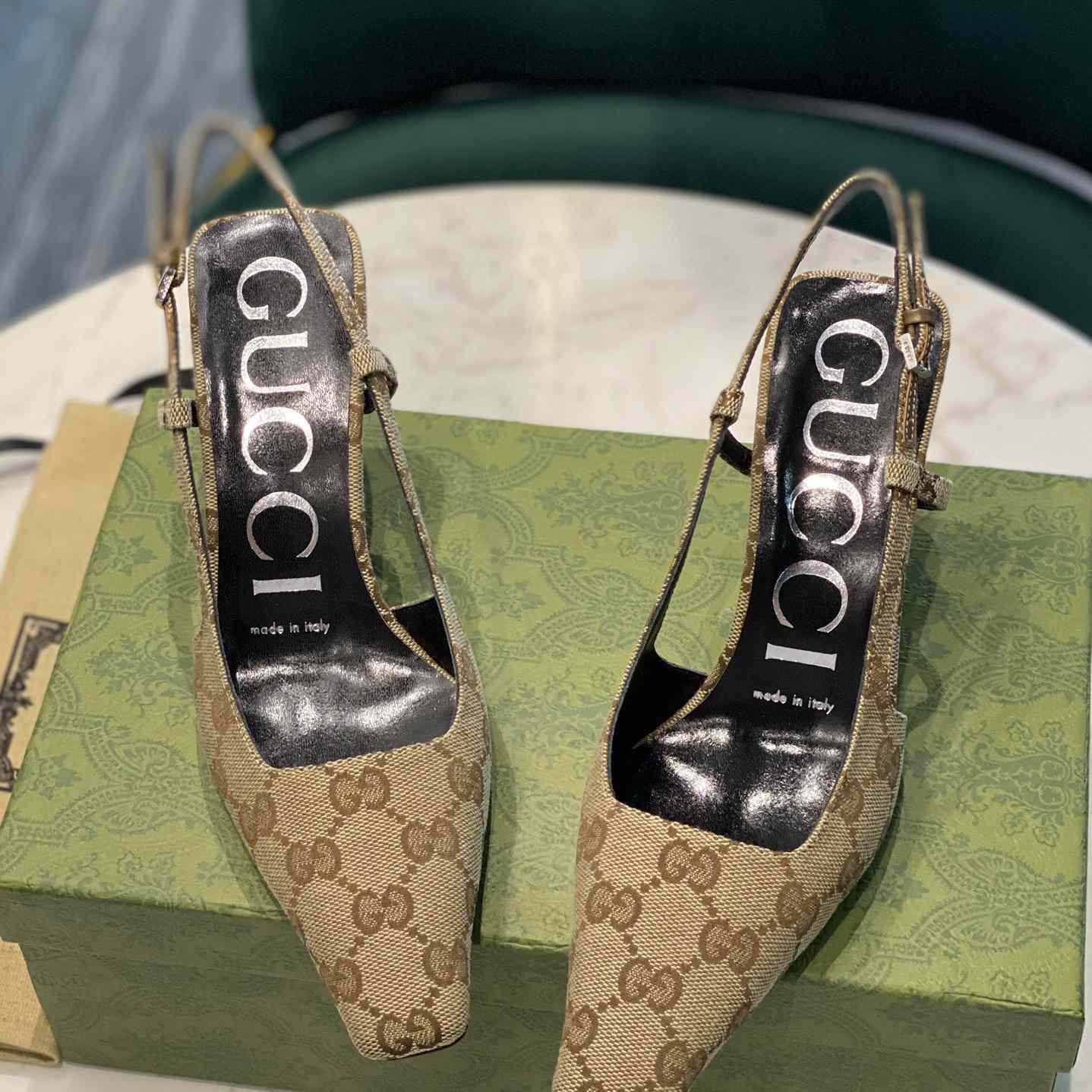 Gucci Women's GG Slingback Pump  - DopestKickz