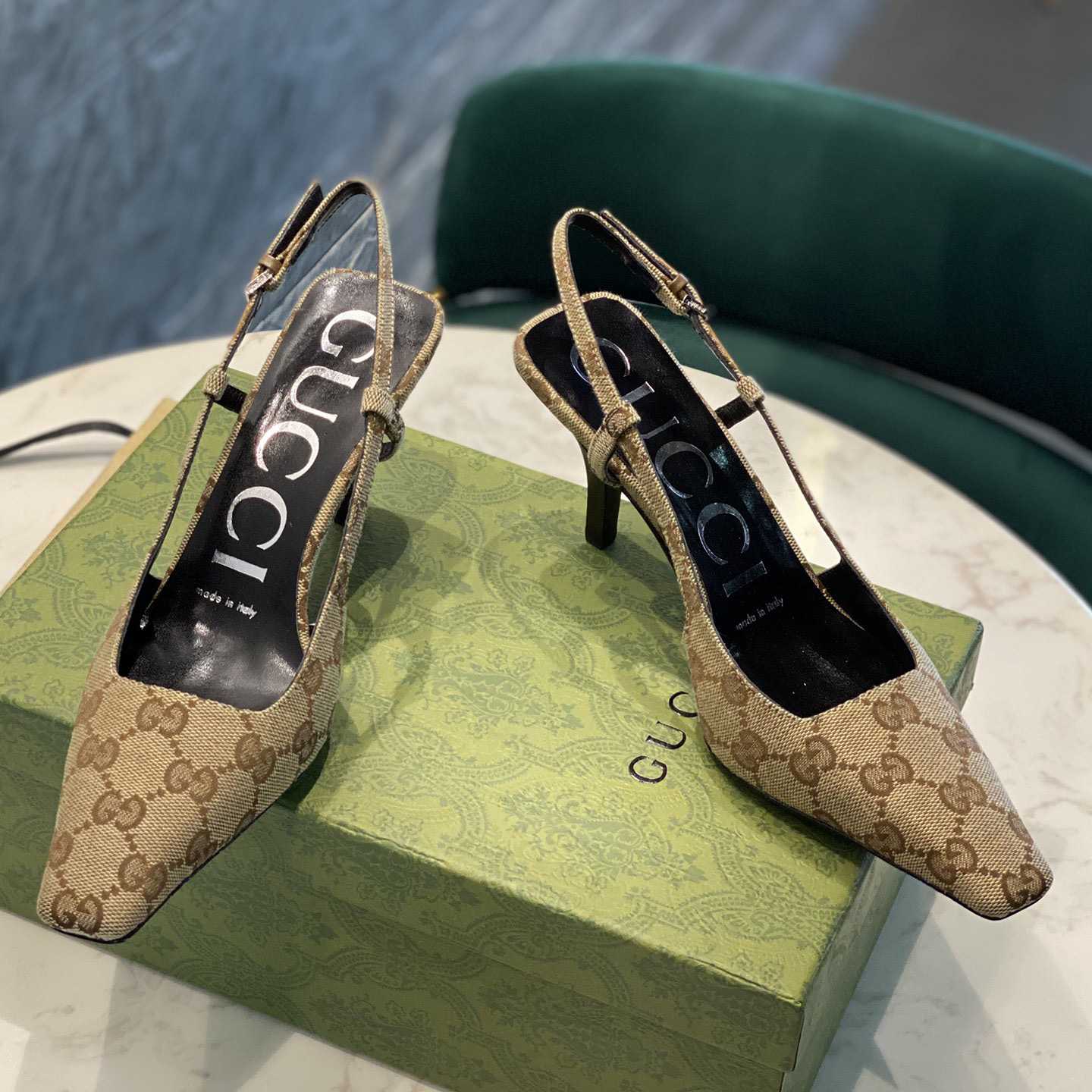 Gucci Women's GG Slingback Pump  - DopestKickz