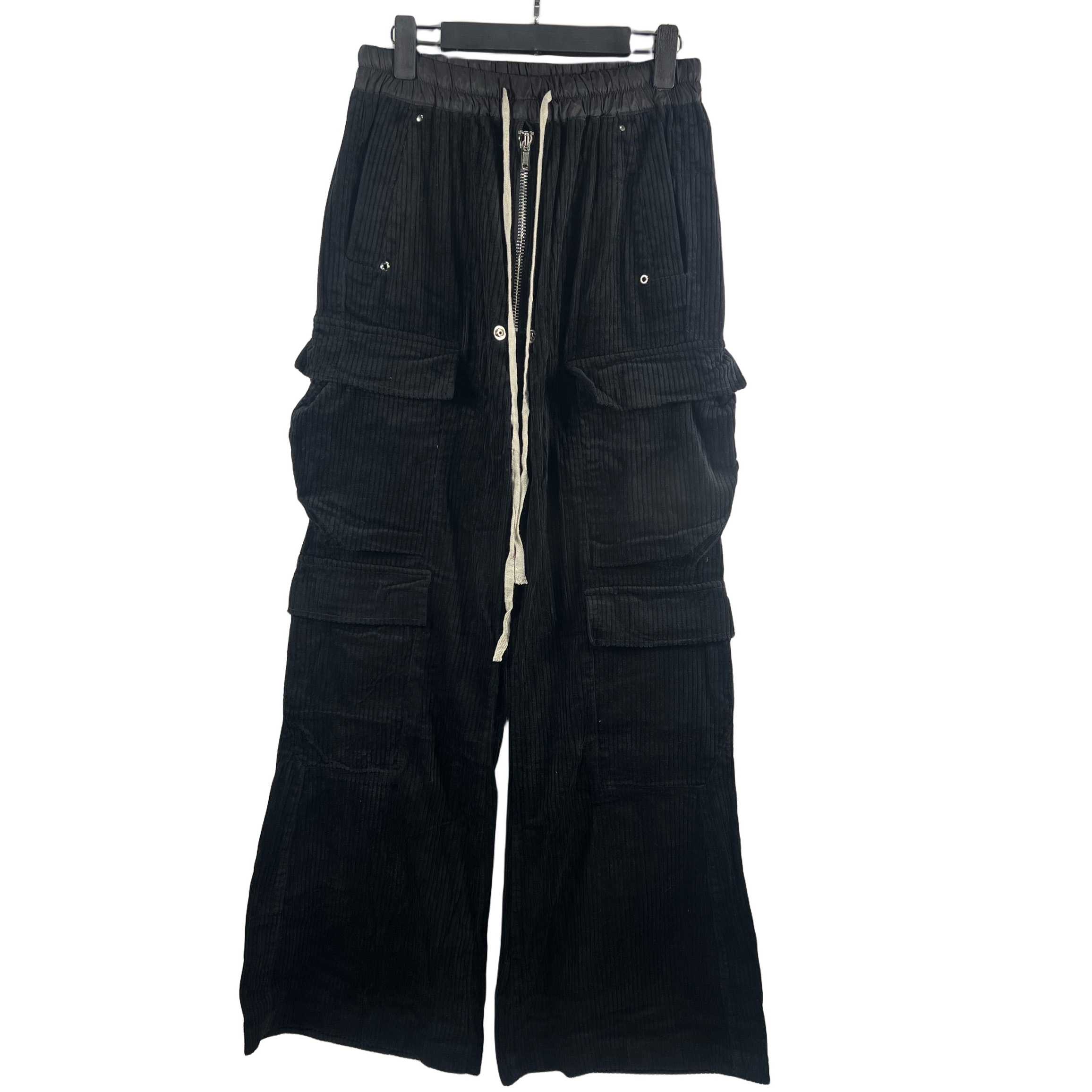 Rick Owens Black Double Jumbo Belas Cargo Pants - DopestKickz