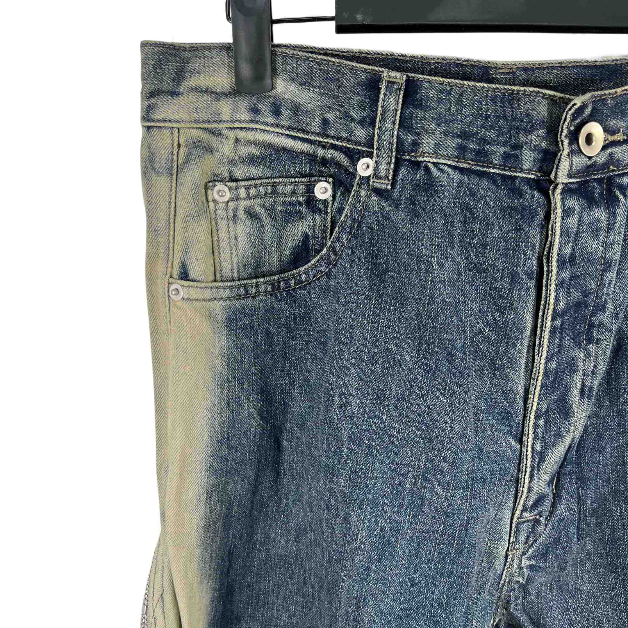 Rick Owens Blue Bolan Banana Straight-leg Flared Zip-embellished Jeans - DopestKickz