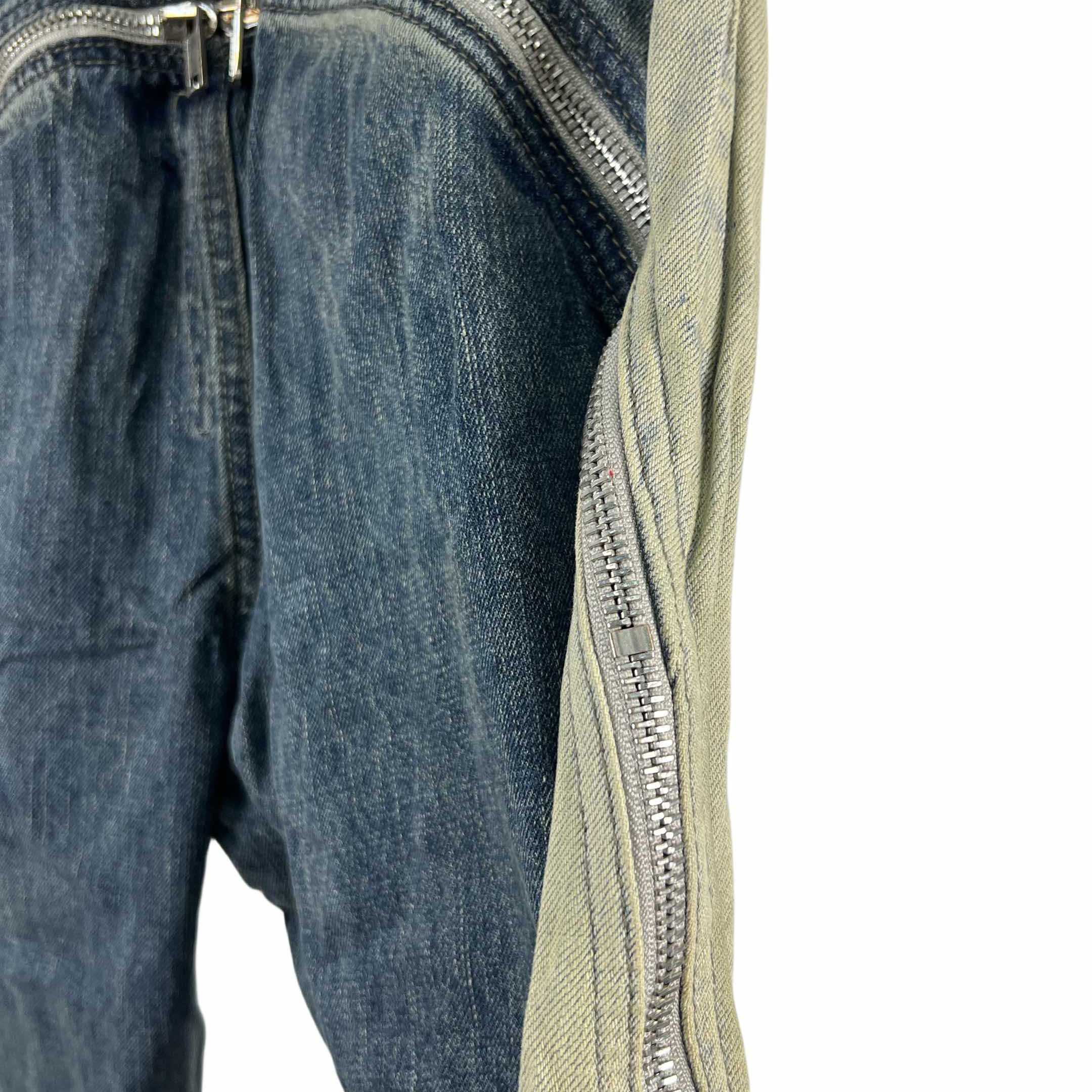 Rick Owens Blue Bolan Banana Straight-leg Flared Zip-embellished Jeans - DopestKickz