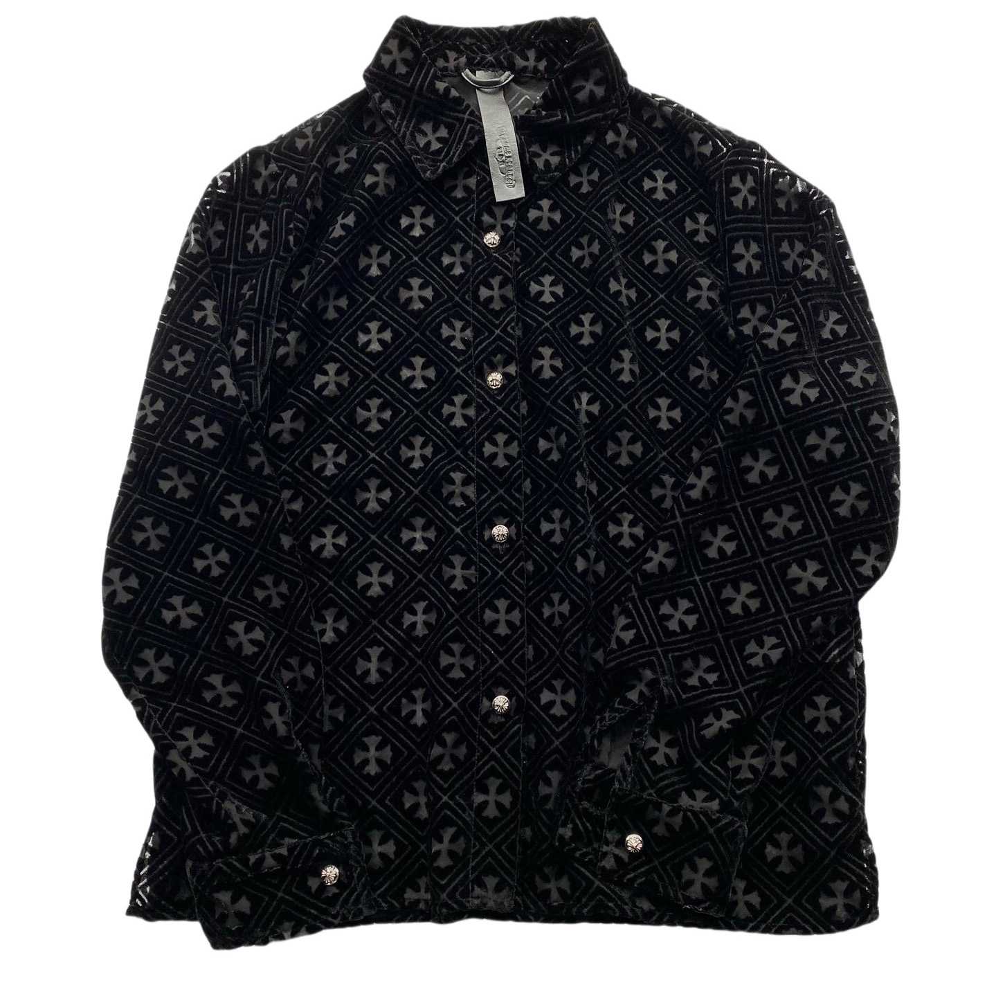 Chrome Hearts Heart Button Down Shirts  - DopestKickz