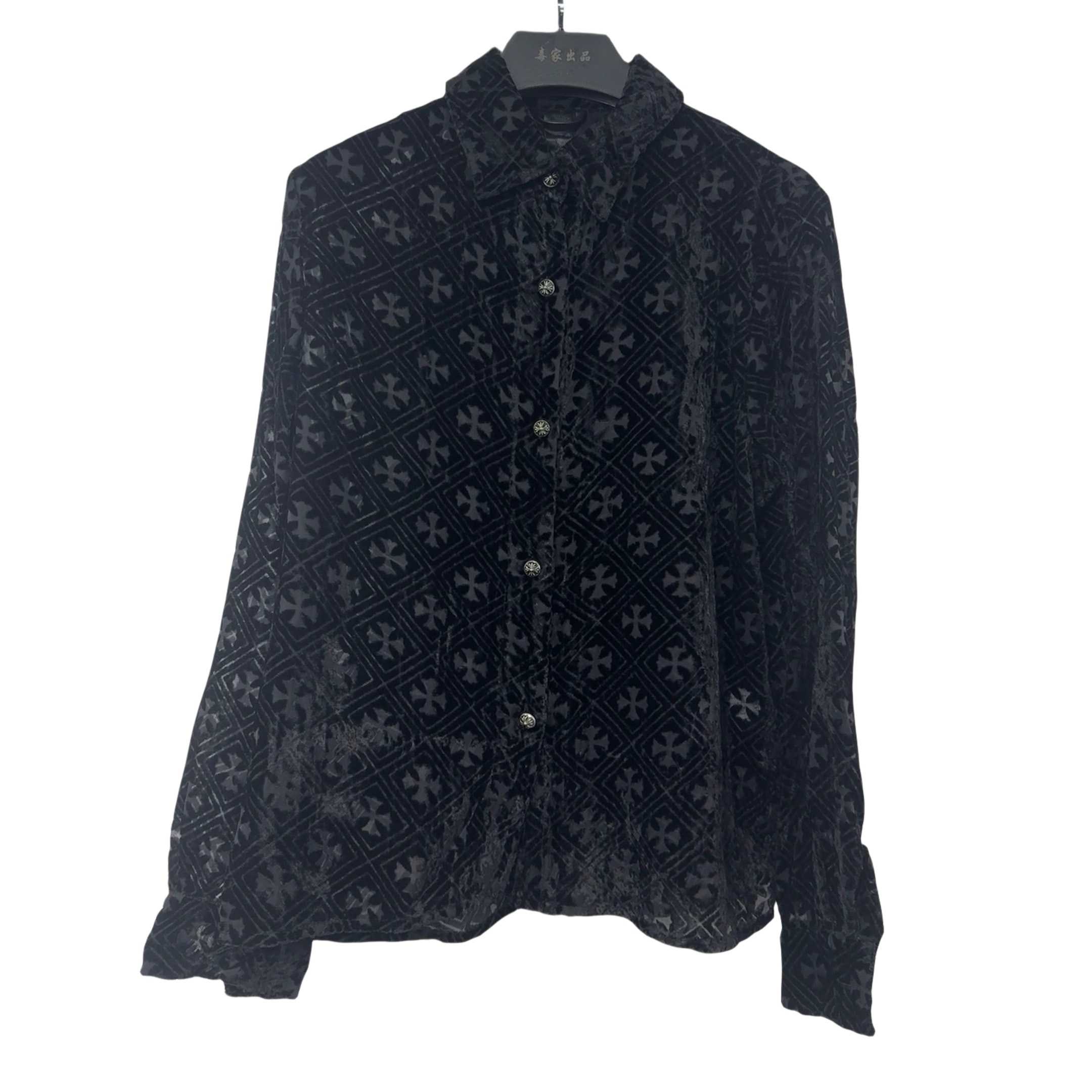 Chrome Hearts Heart Button Down Shirts  - DopestKickz