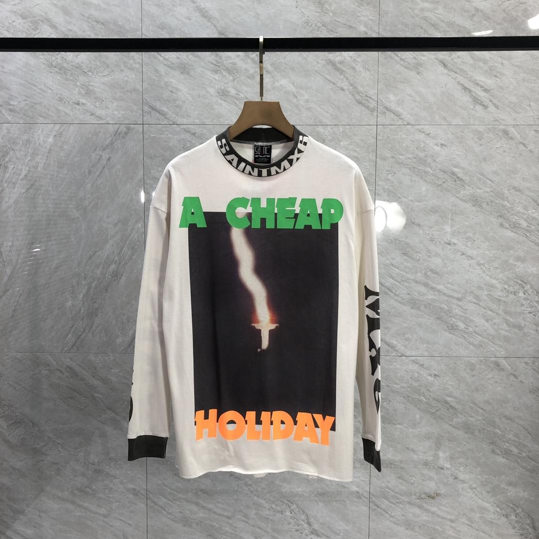 Saint Michael 'A Cheap Holiday' Printed Longsleeve - DopestKickz